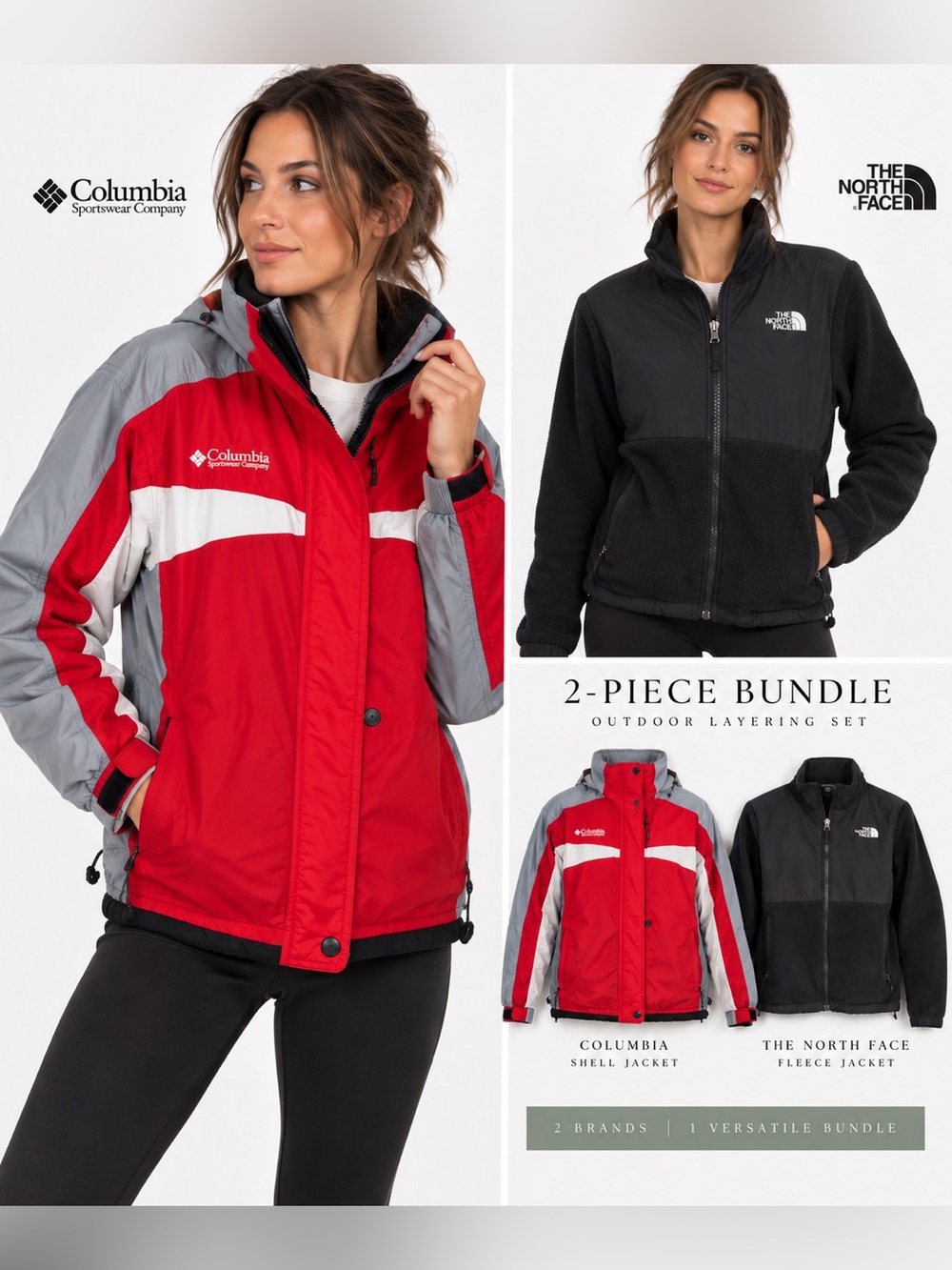 Columbia + The North Face Denali Style Fleece Jacket Bundle Y2K